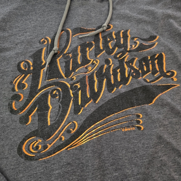 Harley-Davidson Lightweight Hoodie Long Sleeve Tee Biker Moto Women's Medium - Picture 3 of 6